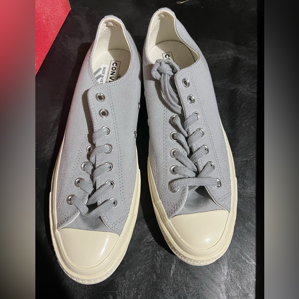 Grey Low Top Converse Shoes